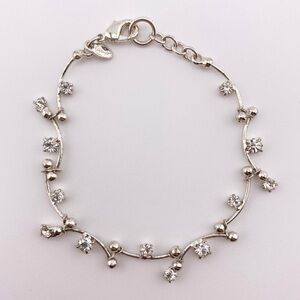 90s Monet Silver Tone Multi Stone Bracelet